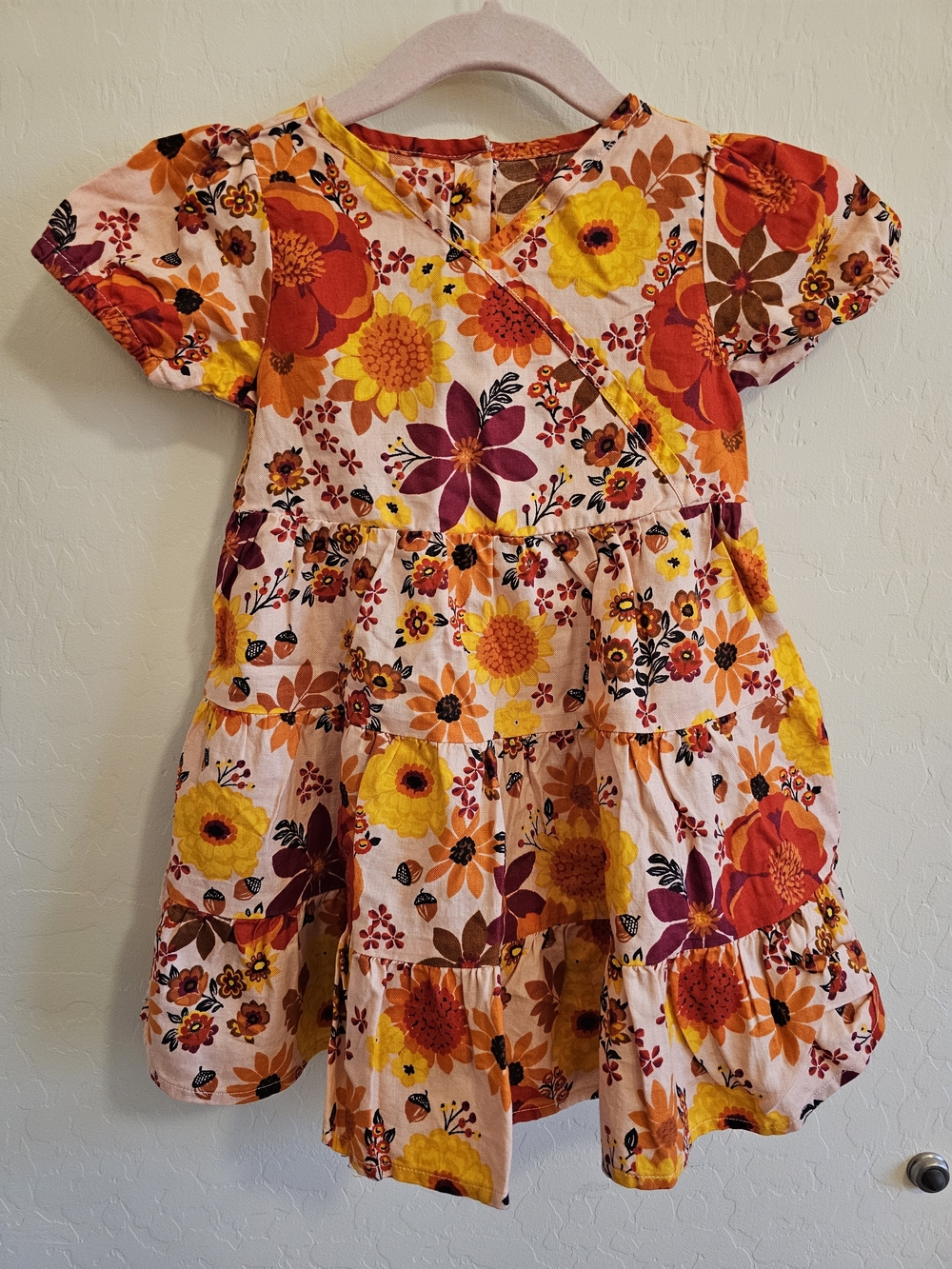 Gymboree Fall Floral Tiered Dress Happy Harvest 3T